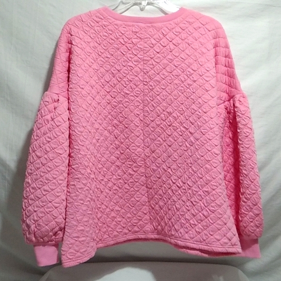 SALE! NWOT Judith March Riding Derby Quilted Sweater Sz.M Oversized A Tad - Picture 5 of 7